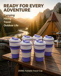 Pack of 6 Silicon Foldable Travel Cup